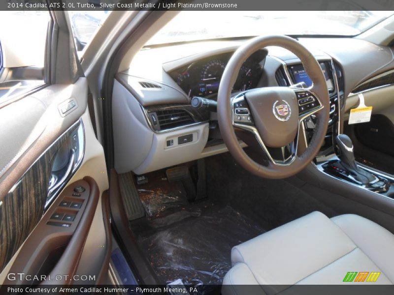 Silver Coast Metallic / Light Platinum/Brownstone 2014 Cadillac ATS 2.0L Turbo