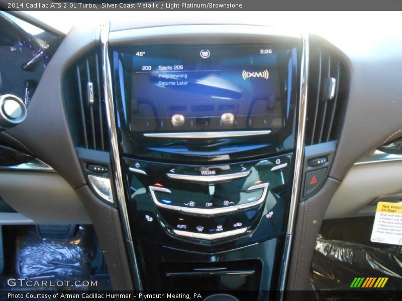Silver Coast Metallic / Light Platinum/Brownstone 2014 Cadillac ATS 2.0L Turbo
