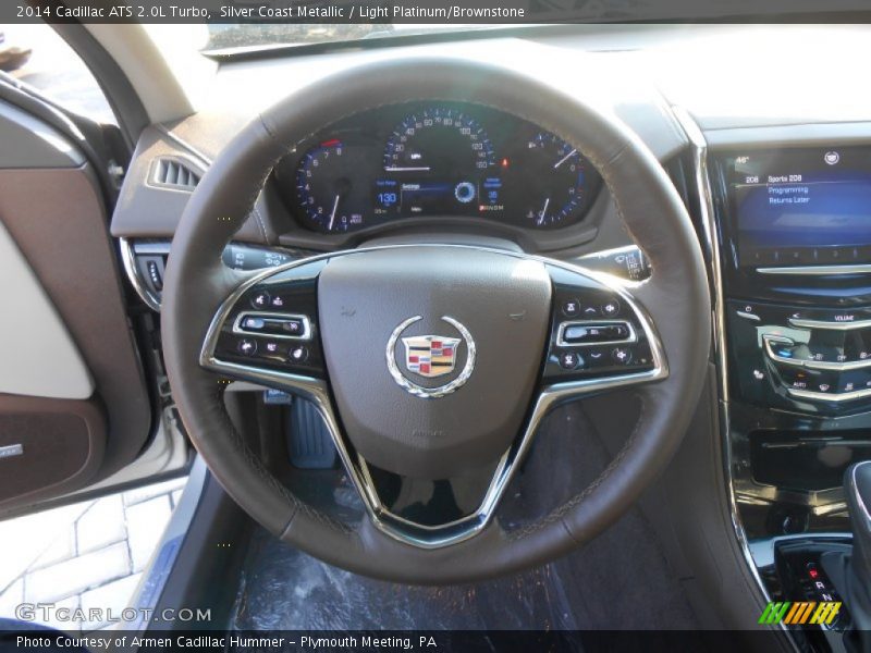 Silver Coast Metallic / Light Platinum/Brownstone 2014 Cadillac ATS 2.0L Turbo