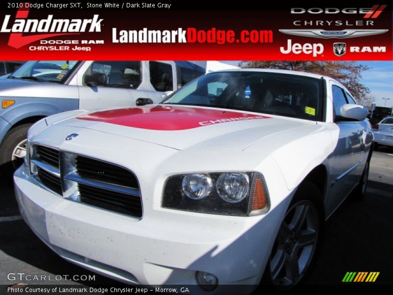 Stone White / Dark Slate Gray 2010 Dodge Charger SXT