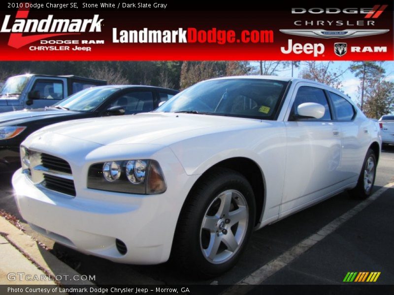 Stone White / Dark Slate Gray 2010 Dodge Charger SE