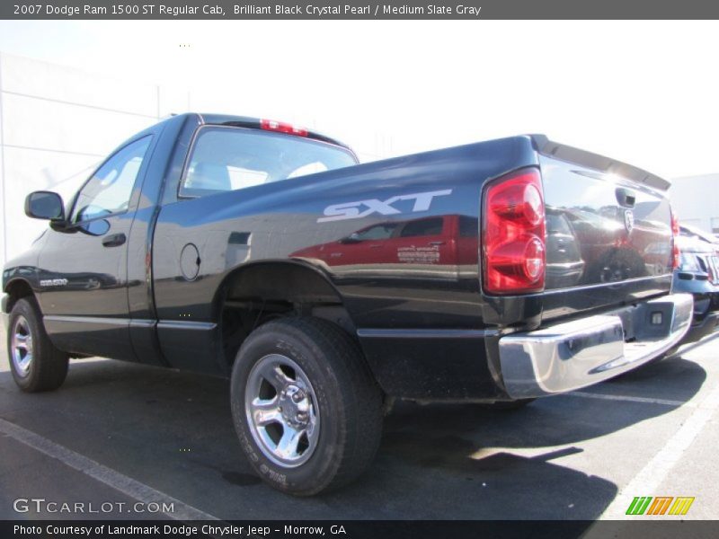 Brilliant Black Crystal Pearl / Medium Slate Gray 2007 Dodge Ram 1500 ST Regular Cab