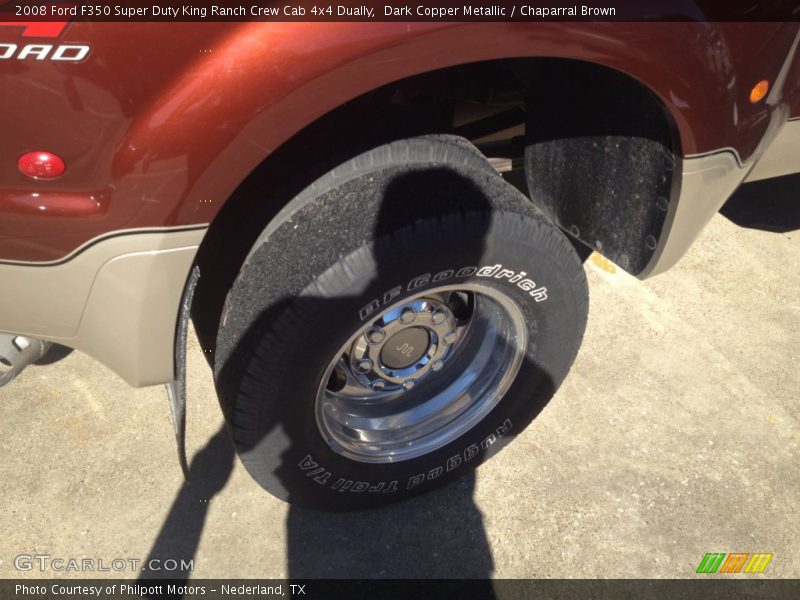 Dark Copper Metallic / Chaparral Brown 2008 Ford F350 Super Duty King Ranch Crew Cab 4x4 Dually