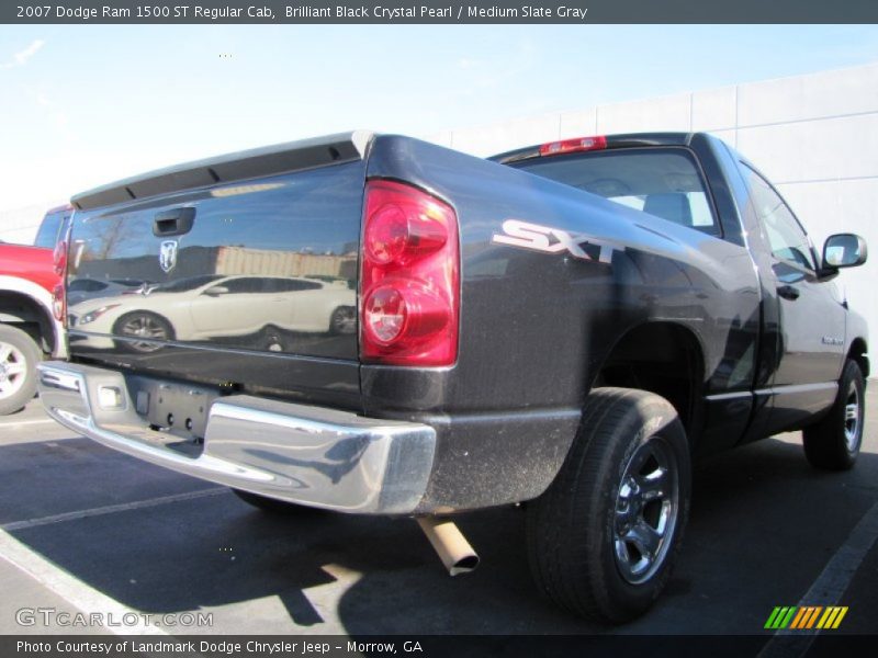 Brilliant Black Crystal Pearl / Medium Slate Gray 2007 Dodge Ram 1500 ST Regular Cab