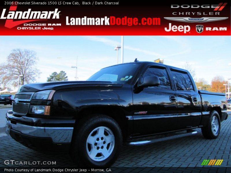 Black / Dark Charcoal 2006 Chevrolet Silverado 1500 LS Crew Cab