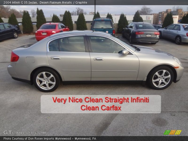 Desert Platinum Metallic / Graphite 2004 Infiniti G 35 Sedan