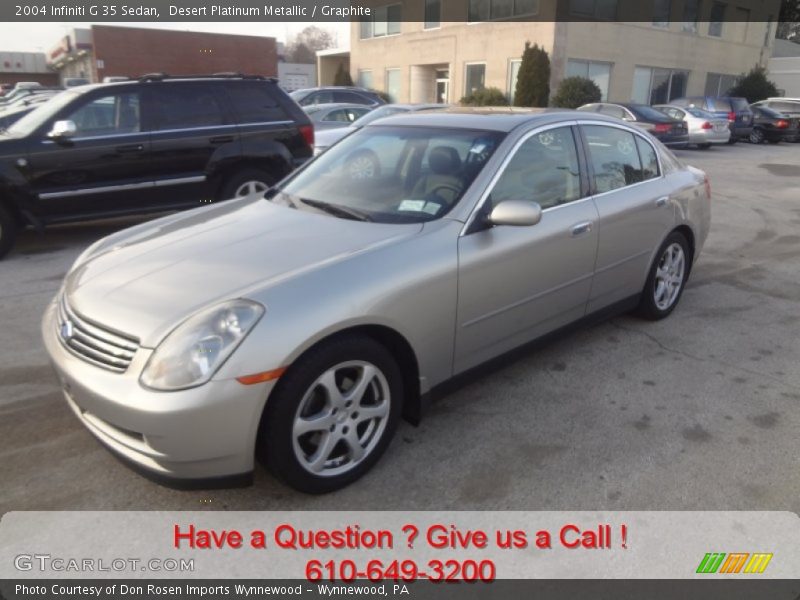 Desert Platinum Metallic / Graphite 2004 Infiniti G 35 Sedan