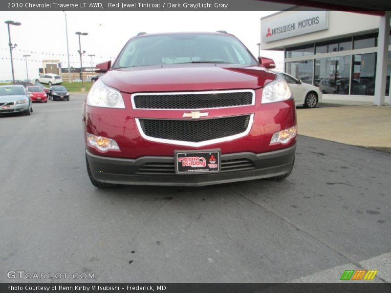 Red Jewel Tintcoat / Dark Gray/Light Gray 2010 Chevrolet Traverse LT AWD