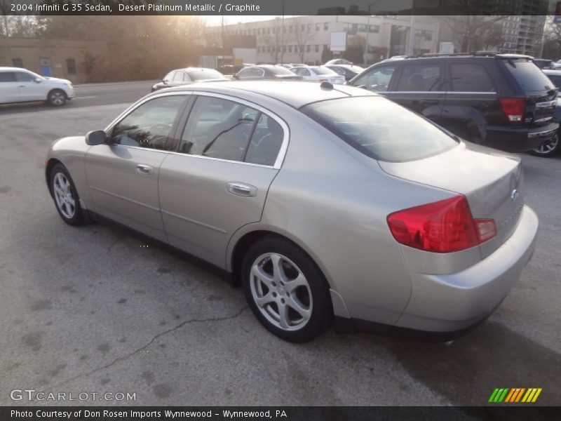 Desert Platinum Metallic / Graphite 2004 Infiniti G 35 Sedan