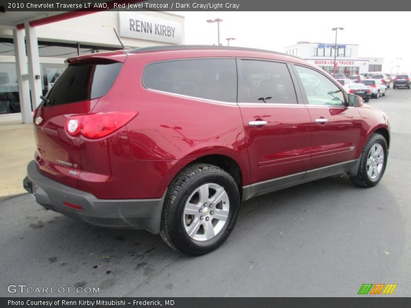 Red Jewel Tintcoat / Dark Gray/Light Gray 2010 Chevrolet Traverse LT AWD