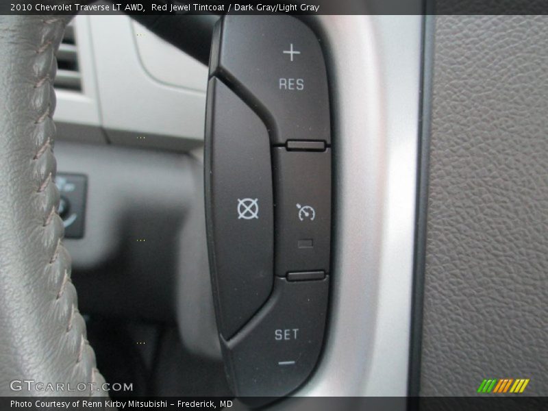 Red Jewel Tintcoat / Dark Gray/Light Gray 2010 Chevrolet Traverse LT AWD
