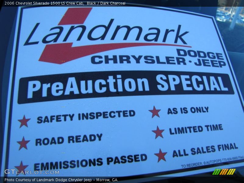 Black / Dark Charcoal 2006 Chevrolet Silverado 1500 LS Crew Cab