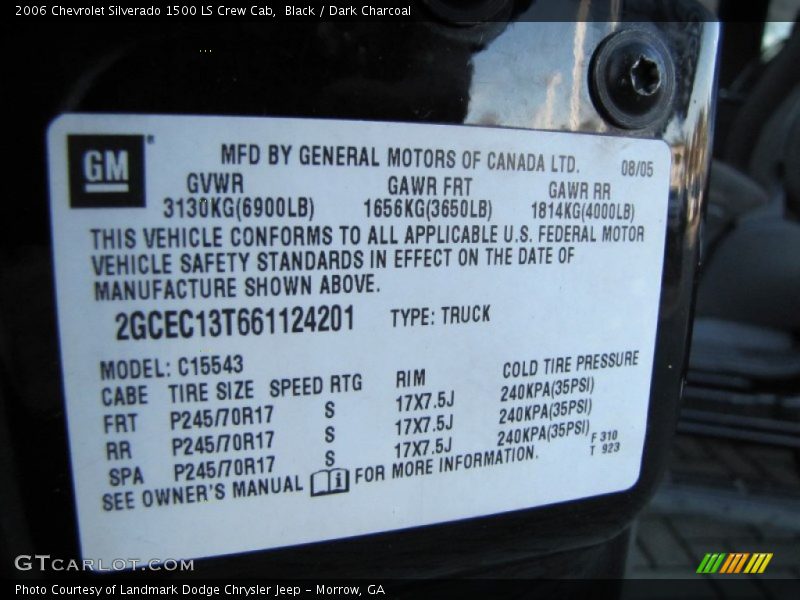 Black / Dark Charcoal 2006 Chevrolet Silverado 1500 LS Crew Cab