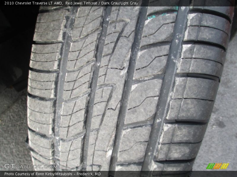 Red Jewel Tintcoat / Dark Gray/Light Gray 2010 Chevrolet Traverse LT AWD