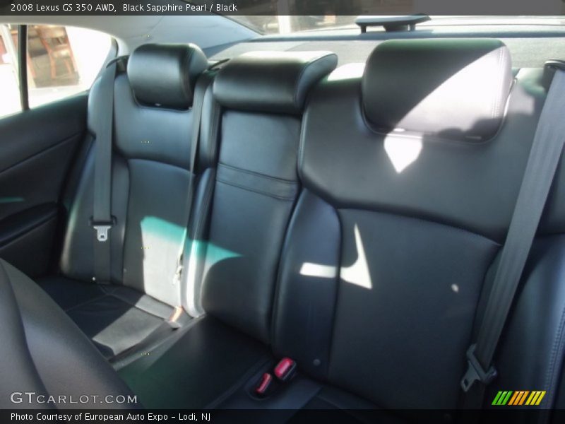 Black Sapphire Pearl / Black 2008 Lexus GS 350 AWD