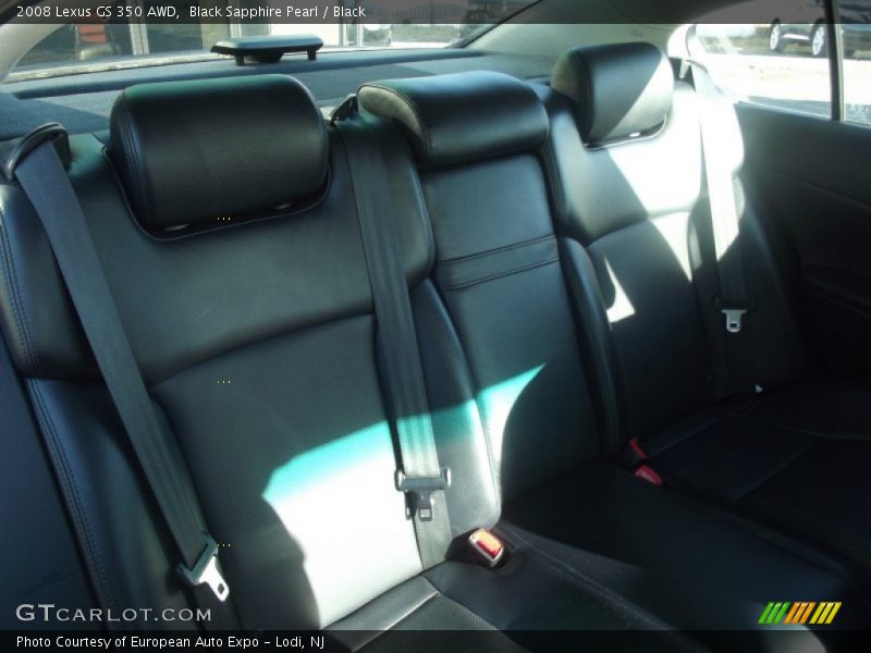 Black Sapphire Pearl / Black 2008 Lexus GS 350 AWD