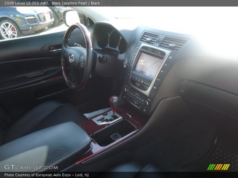 Black Sapphire Pearl / Black 2008 Lexus GS 350 AWD
