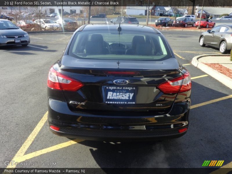 Tuxedo Black Metallic / Charcoal Black 2012 Ford Focus SEL Sedan