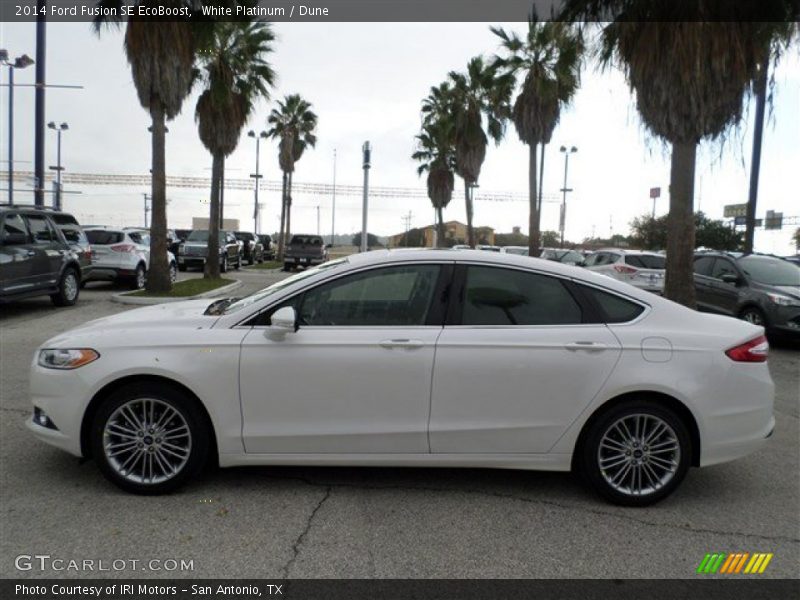 White Platinum / Dune 2014 Ford Fusion SE EcoBoost