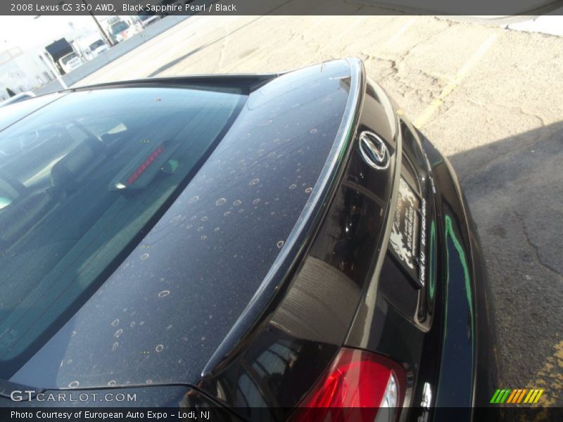 Black Sapphire Pearl / Black 2008 Lexus GS 350 AWD