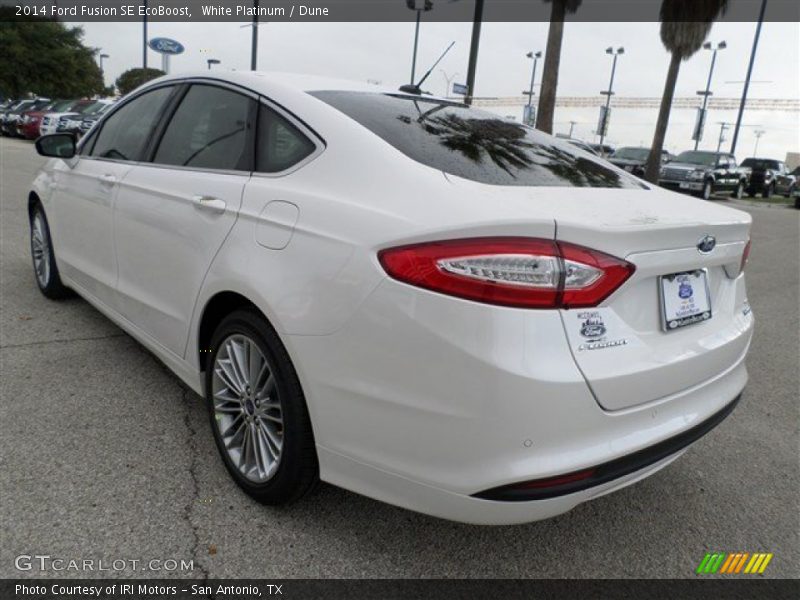 White Platinum / Dune 2014 Ford Fusion SE EcoBoost
