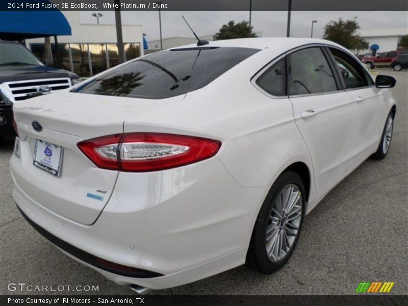 White Platinum / Dune 2014 Ford Fusion SE EcoBoost