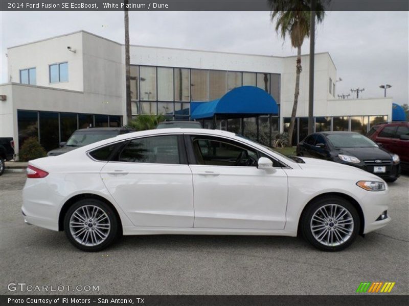 White Platinum / Dune 2014 Ford Fusion SE EcoBoost