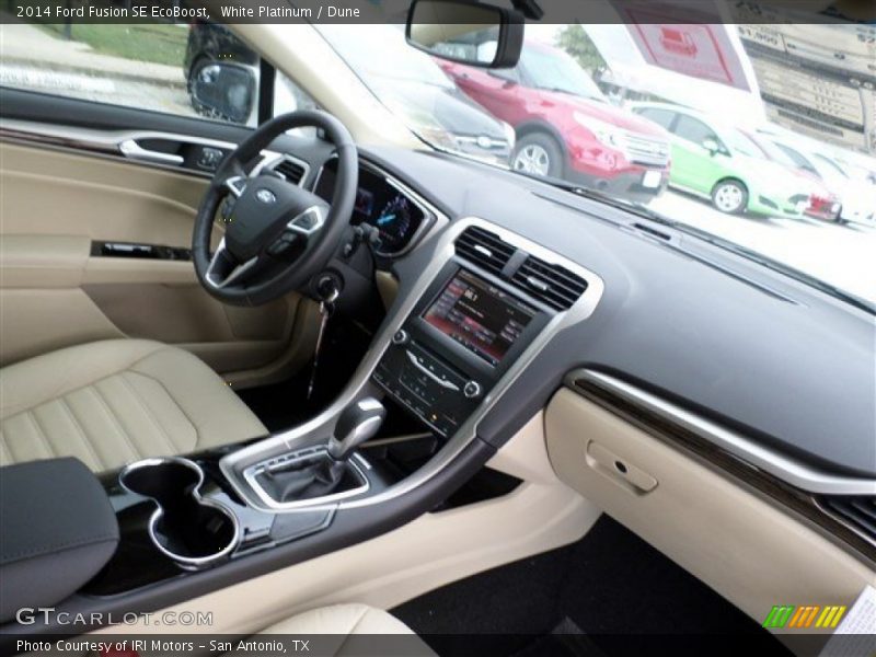 White Platinum / Dune 2014 Ford Fusion SE EcoBoost