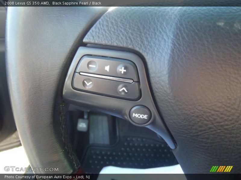 Black Sapphire Pearl / Black 2008 Lexus GS 350 AWD