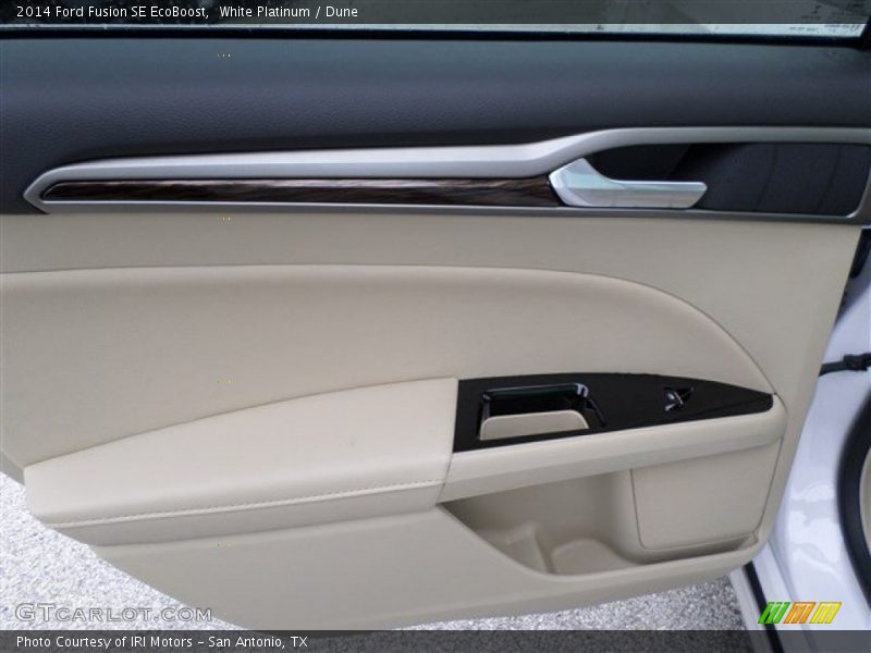 White Platinum / Dune 2014 Ford Fusion SE EcoBoost