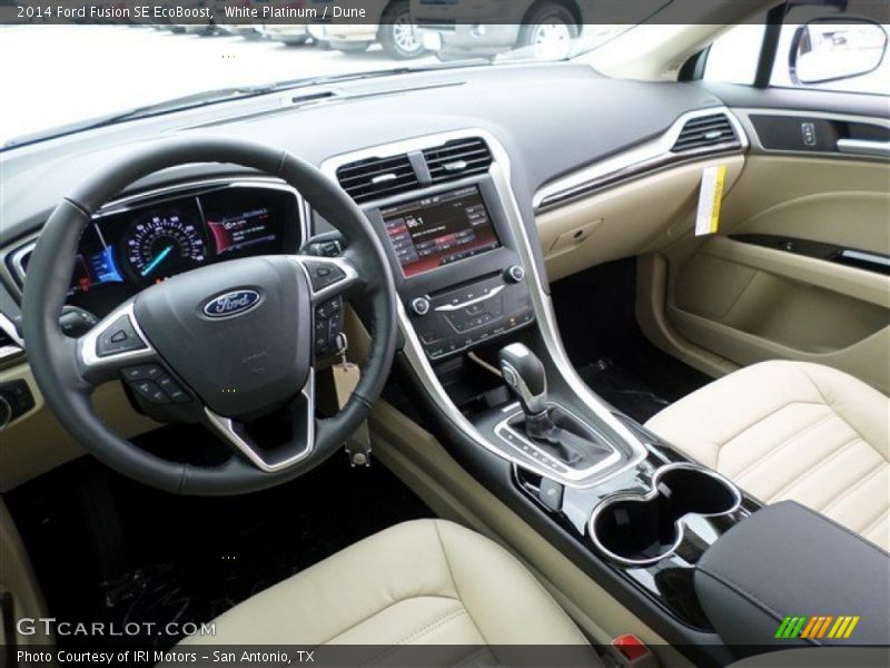 White Platinum / Dune 2014 Ford Fusion SE EcoBoost