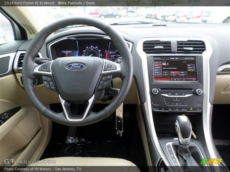 White Platinum / Dune 2014 Ford Fusion SE EcoBoost