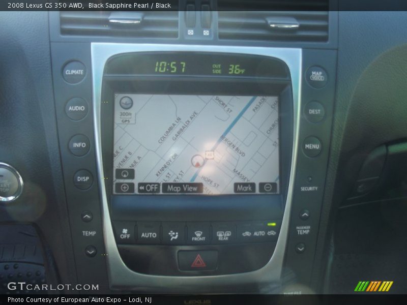 Black Sapphire Pearl / Black 2008 Lexus GS 350 AWD