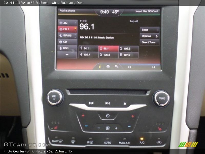 White Platinum / Dune 2014 Ford Fusion SE EcoBoost