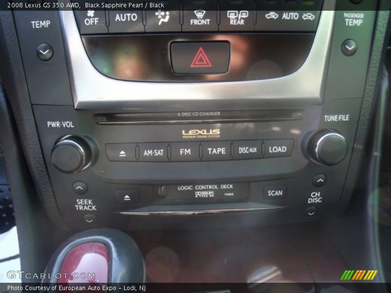 Black Sapphire Pearl / Black 2008 Lexus GS 350 AWD