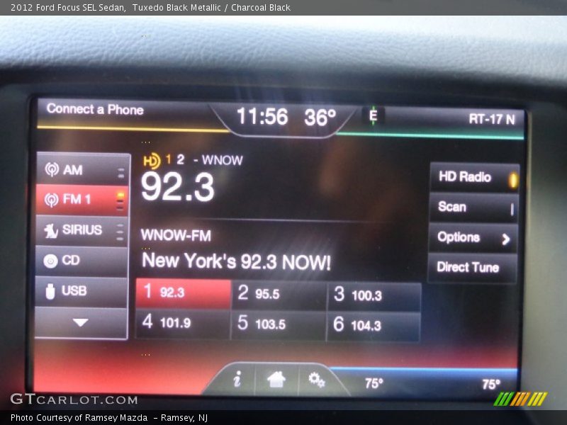 Tuxedo Black Metallic / Charcoal Black 2012 Ford Focus SEL Sedan