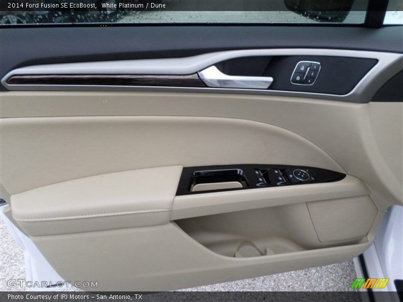 White Platinum / Dune 2014 Ford Fusion SE EcoBoost