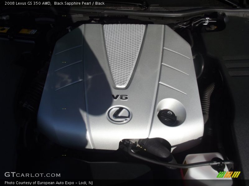 Black Sapphire Pearl / Black 2008 Lexus GS 350 AWD