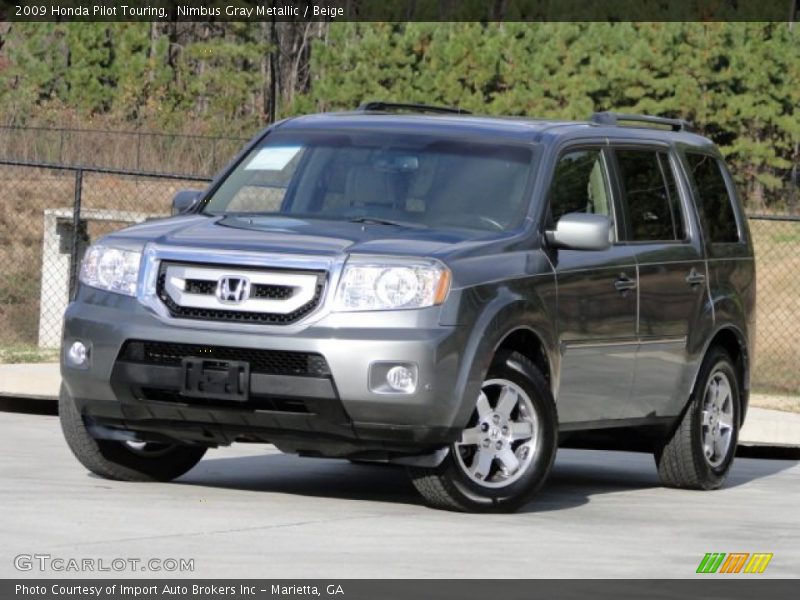 Nimbus Gray Metallic / Beige 2009 Honda Pilot Touring