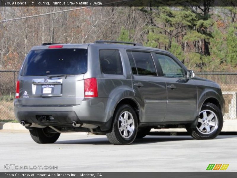 Nimbus Gray Metallic / Beige 2009 Honda Pilot Touring