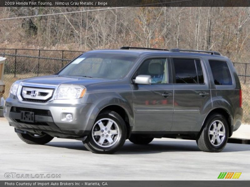 Nimbus Gray Metallic / Beige 2009 Honda Pilot Touring