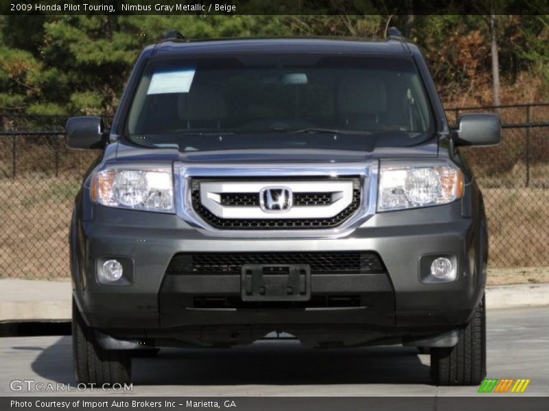 Nimbus Gray Metallic / Beige 2009 Honda Pilot Touring