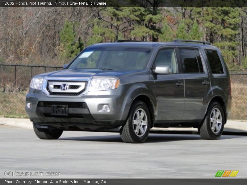Nimbus Gray Metallic / Beige 2009 Honda Pilot Touring