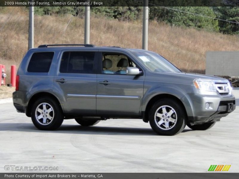 Nimbus Gray Metallic / Beige 2009 Honda Pilot Touring