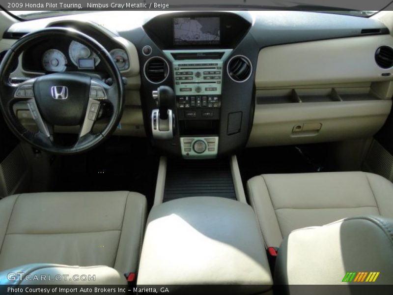 Nimbus Gray Metallic / Beige 2009 Honda Pilot Touring
