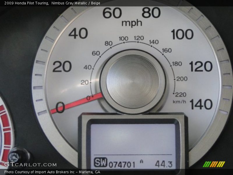 Nimbus Gray Metallic / Beige 2009 Honda Pilot Touring