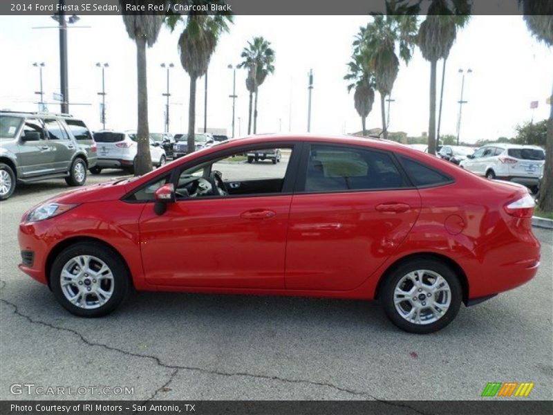 Race Red / Charcoal Black 2014 Ford Fiesta SE Sedan