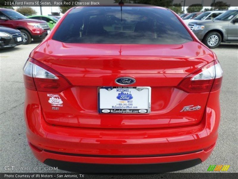 Race Red / Charcoal Black 2014 Ford Fiesta SE Sedan