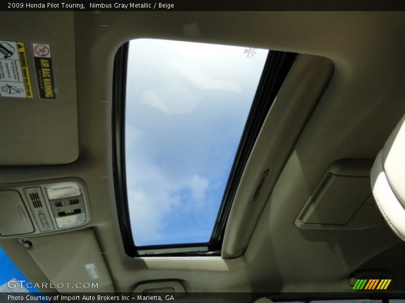 Nimbus Gray Metallic / Beige 2009 Honda Pilot Touring