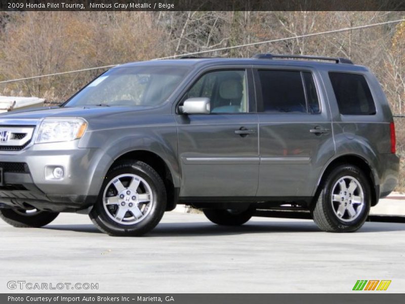 Nimbus Gray Metallic / Beige 2009 Honda Pilot Touring